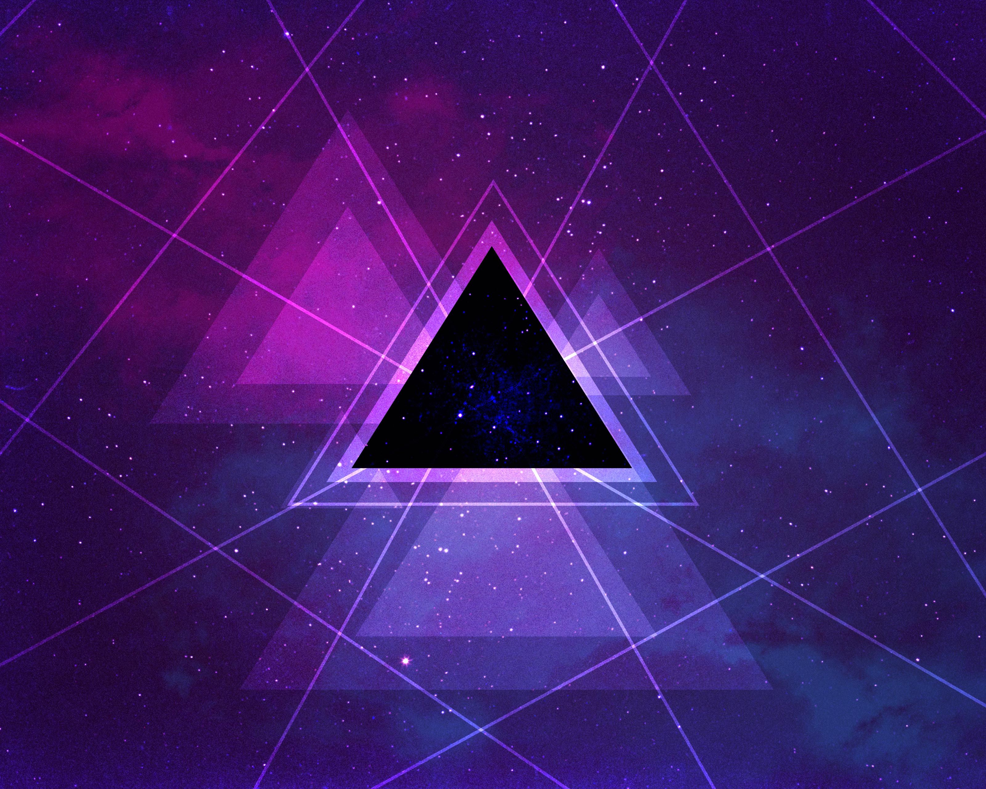 80 wallpaper,purple,violet,blue,triangle,space