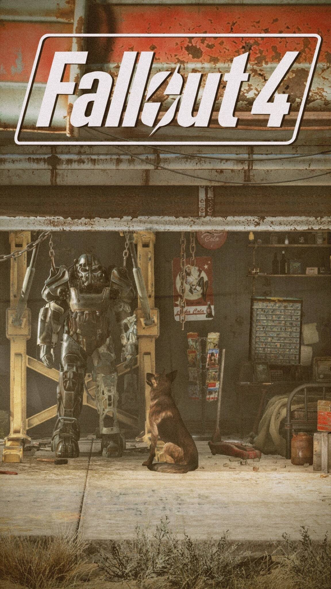 fallout wallpaper android,computerspiel,poster,schriftart,erfundener charakter,gebäude