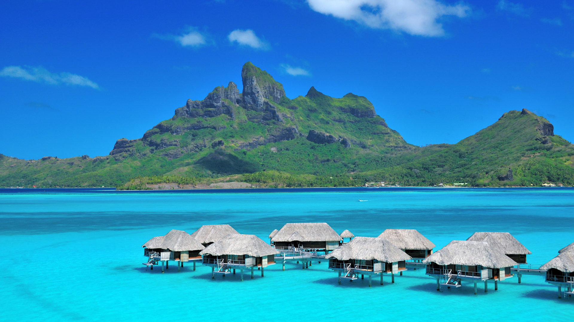 bora bora hd wallpaper,body of water,natural landscape,tourism,lagoon,sky