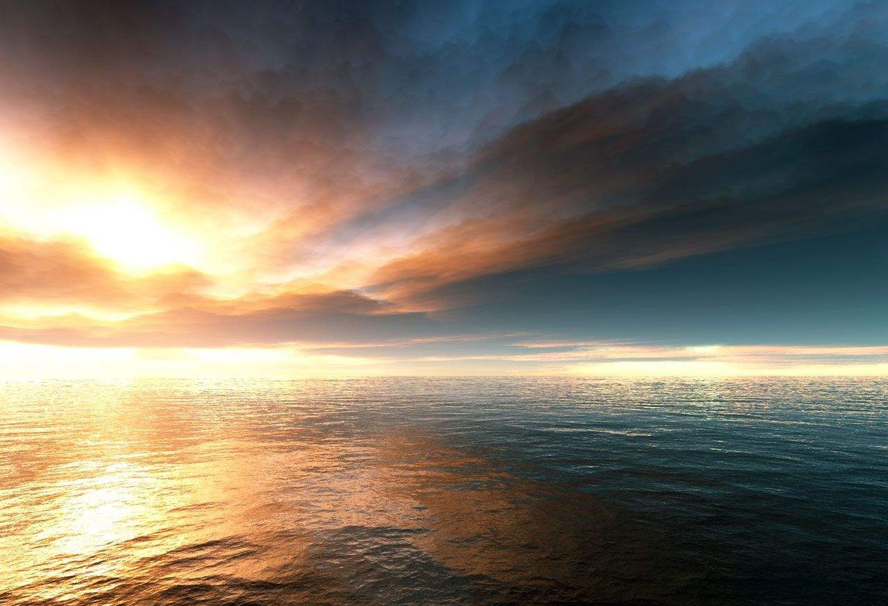 carta da parati paesaggio 3d,cielo,orizzonte,natura,mare,oceano