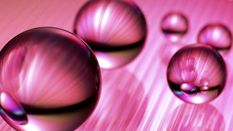 3 cool water drops hd wallpaper,pink,violet,purple,magenta,macro photography