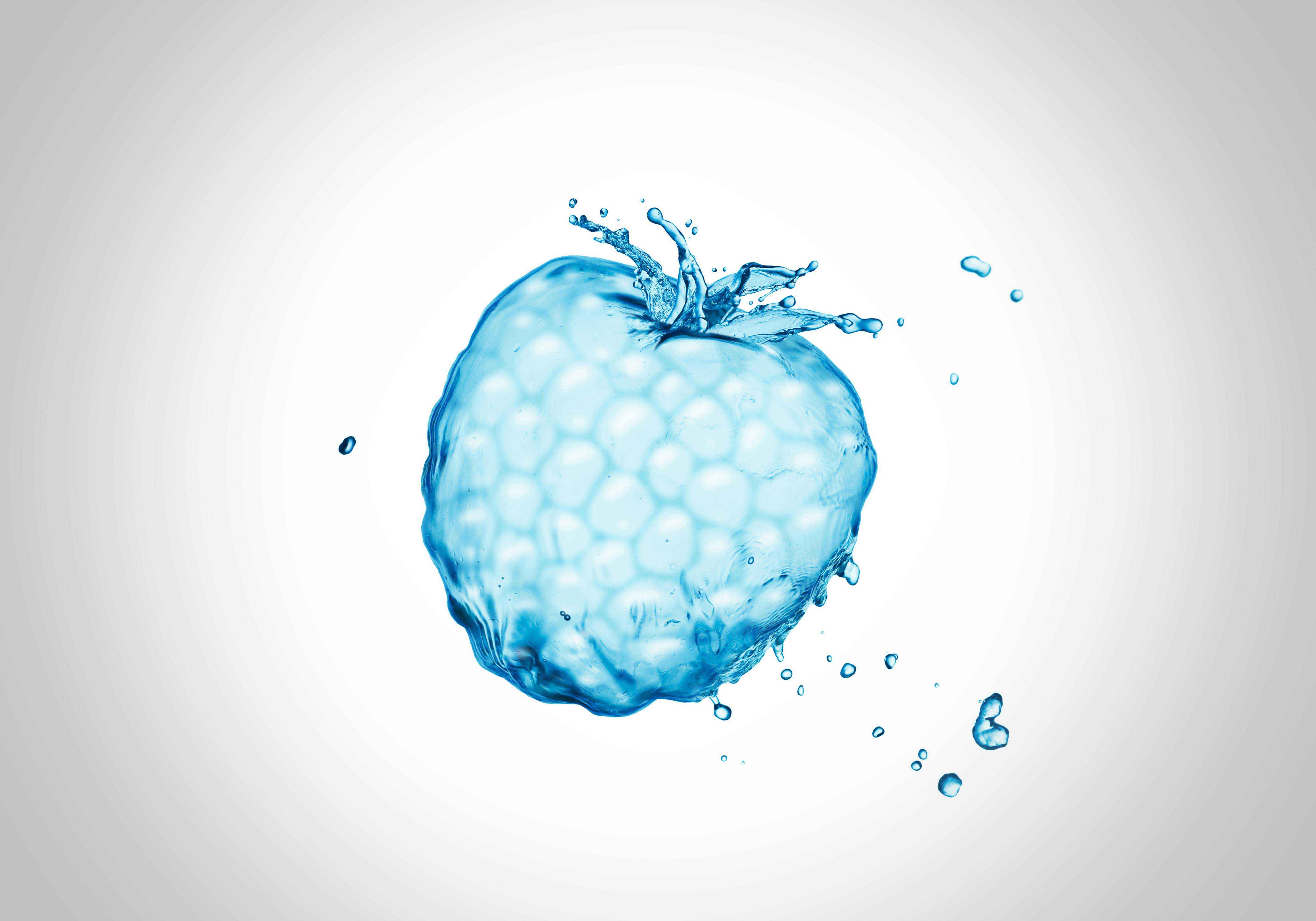 3 gotas de agua fría fondo de pantalla hd,azul,fruta,agua,planta,comida