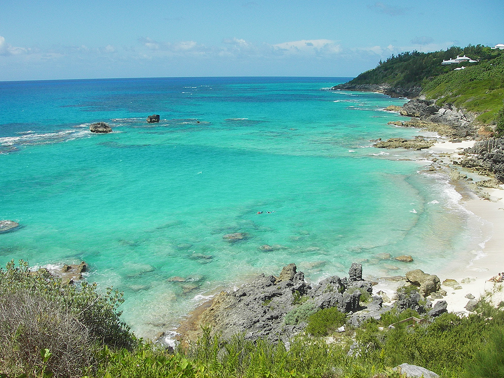 carta da parati bermuda,corpo d'acqua,costa,mare,spiaggia,ansa