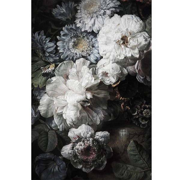 다크 빈티지 벽지,하얀,꽃,식물,꽃잎,정물