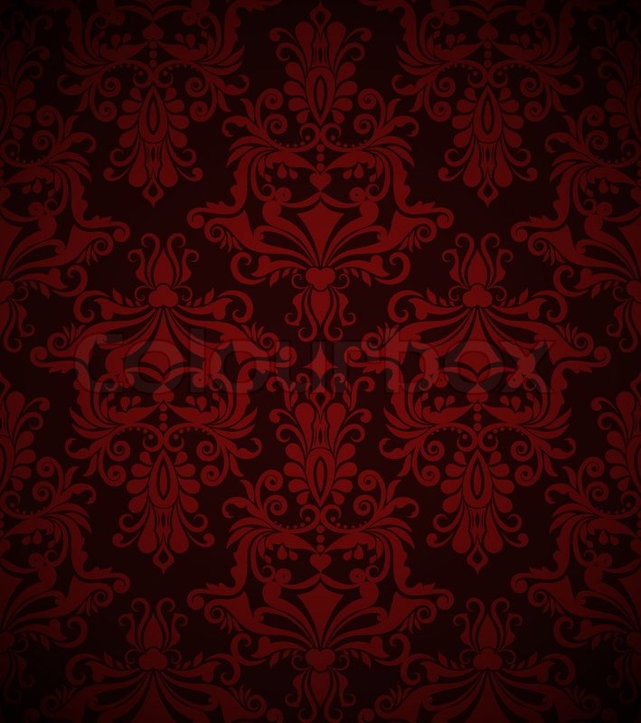 다크 빈티지 벽지,빨간,무늬,갈색,대칭,디자인