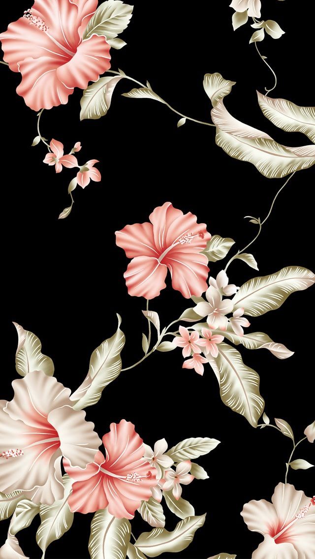 dark vintage wallpaper,pink,flower,hawaiian hibiscus,petal,plant