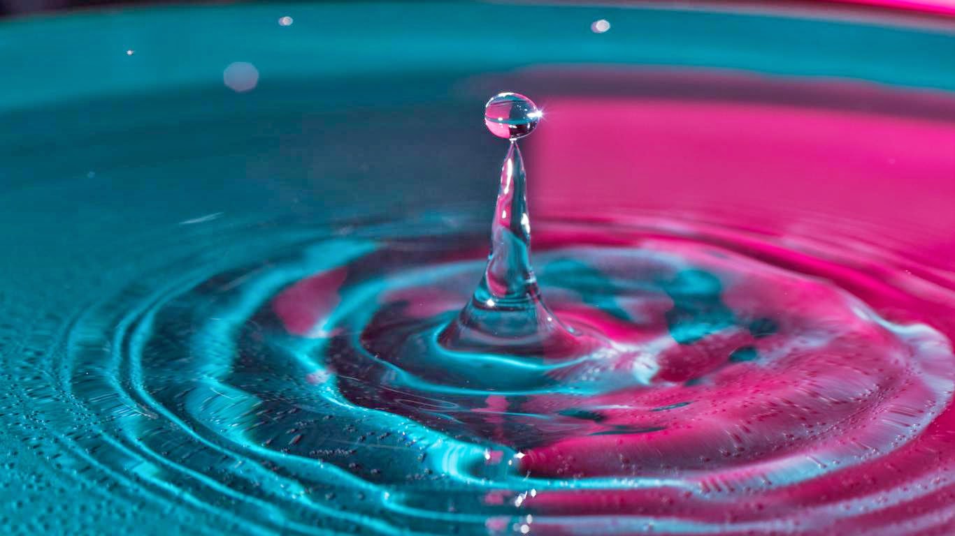 水滴とローズ壁紙,落とす,水,液体,水資源,ピンク