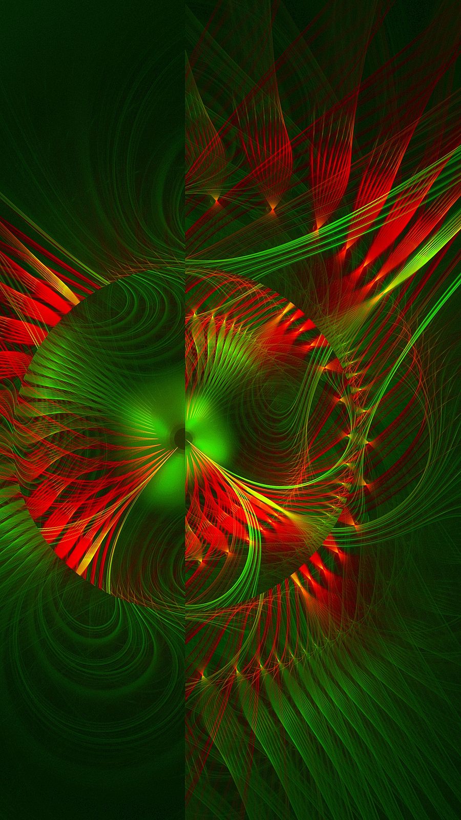 samsung galaxy all wallpaper,green,red,fractal art,technology,graphic design