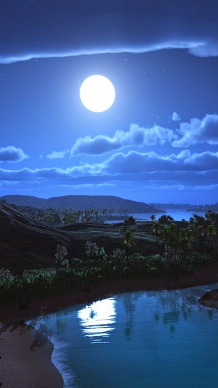 fond d'écran samsung full hd,ciel,paysage naturel,ressources en eau,la nature,clair de lune