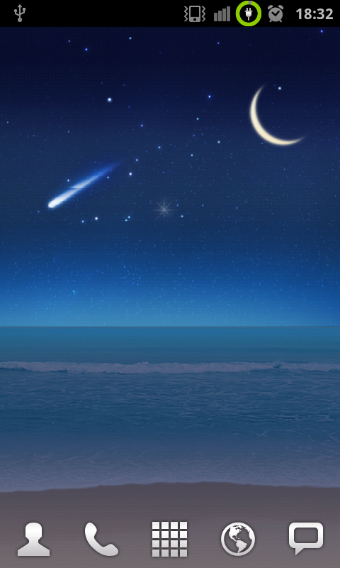 samsung s3 live wallpaper,himmel,halbmond,atmosphäre,nacht,mond