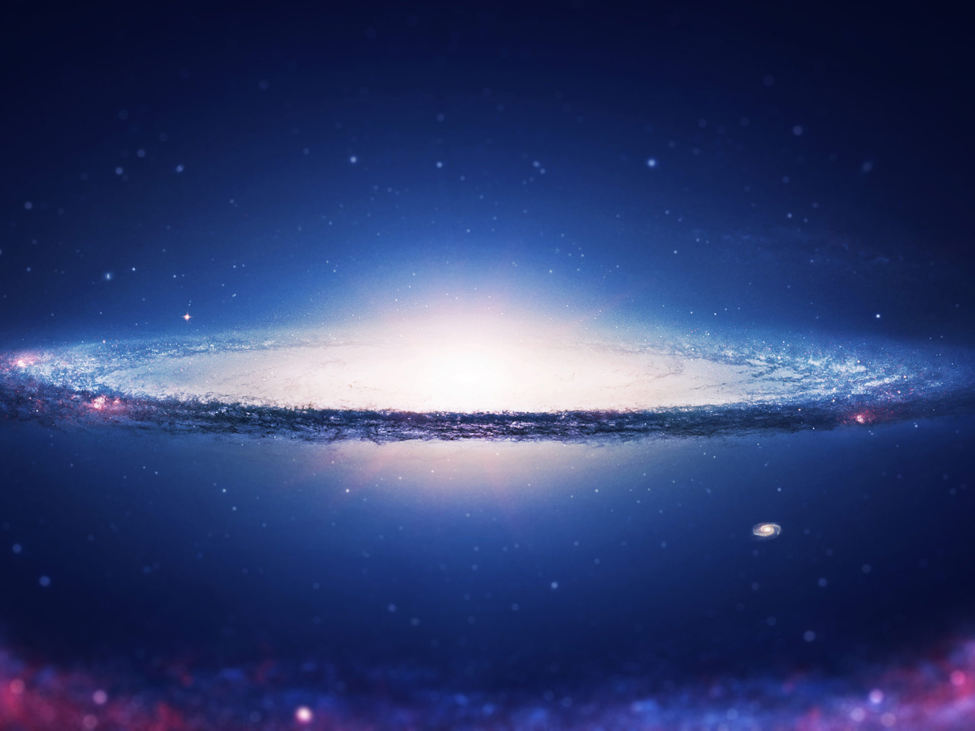 galaxy desktop wallpaper hd,sky,atmosphere,horizon,outer space,light
