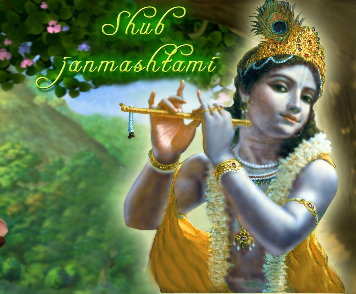 janmashtami wallpaper hd,mythologie,bansuri,segen,erfundener charakter