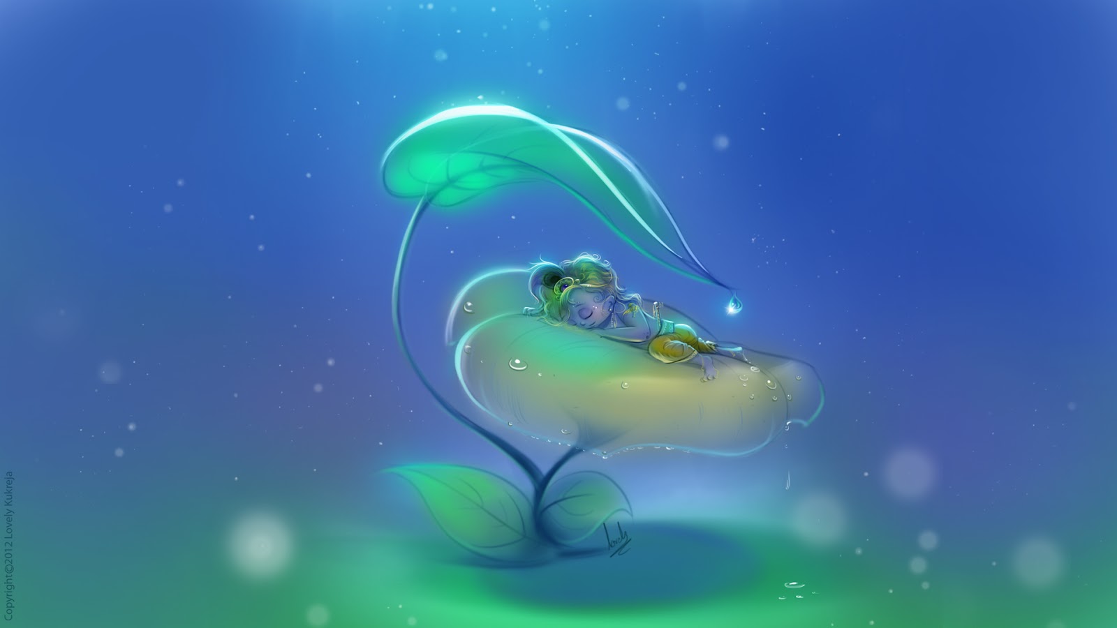 kanha hd wallpaper,water,animation,sky,organism,illustration