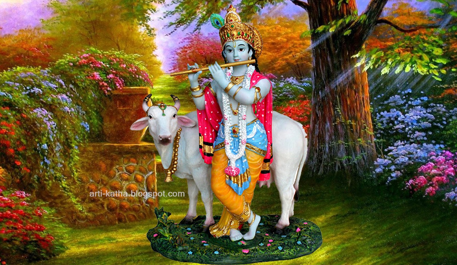 kanha hd wallpaper,statue,hindu temple,temple,mythology,fictional character