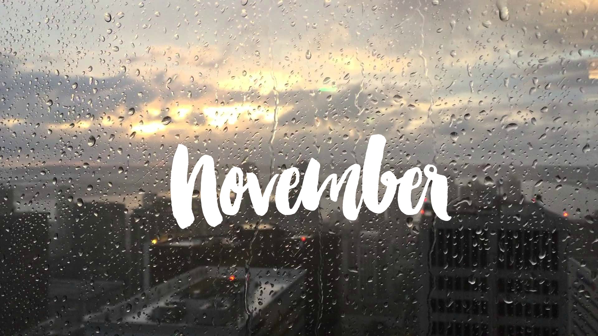 11月の雨の壁紙,テキスト,フォント,空,雨,グラフィックス