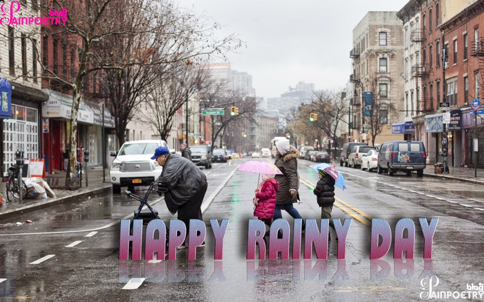 fond d'écran heureux jour de pluie,pluie,l'eau,piéton,rue,neige