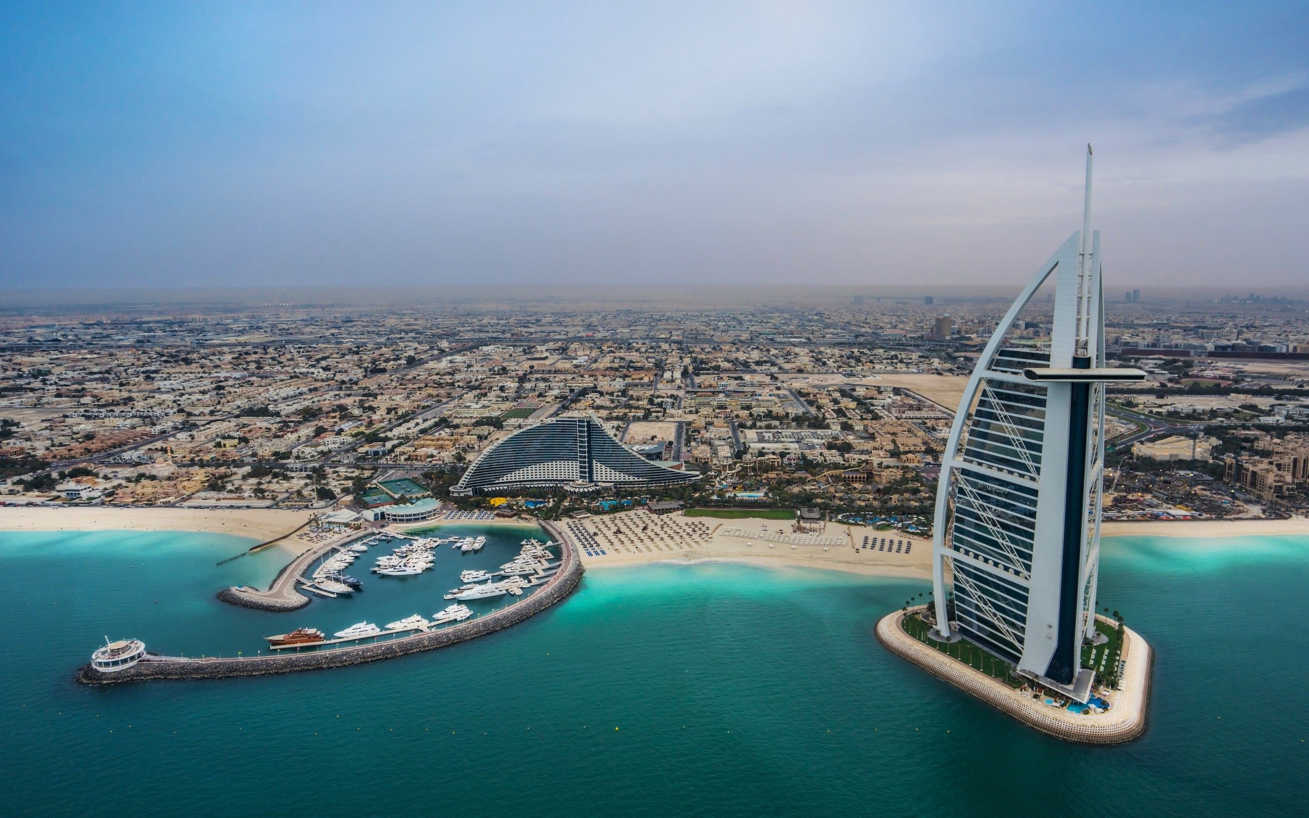 hd araba wallpaper,artificial island,landmark,aerial photography,water,skyscraper