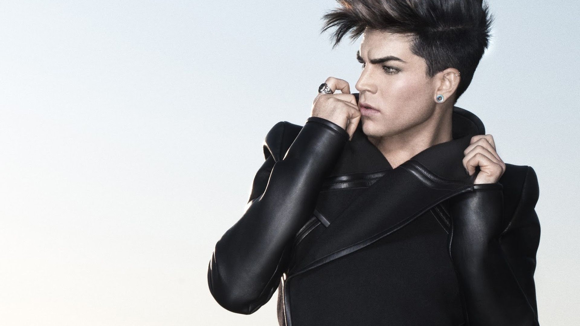 adam wallpaper,nose,leather,cheek,jacket,singer