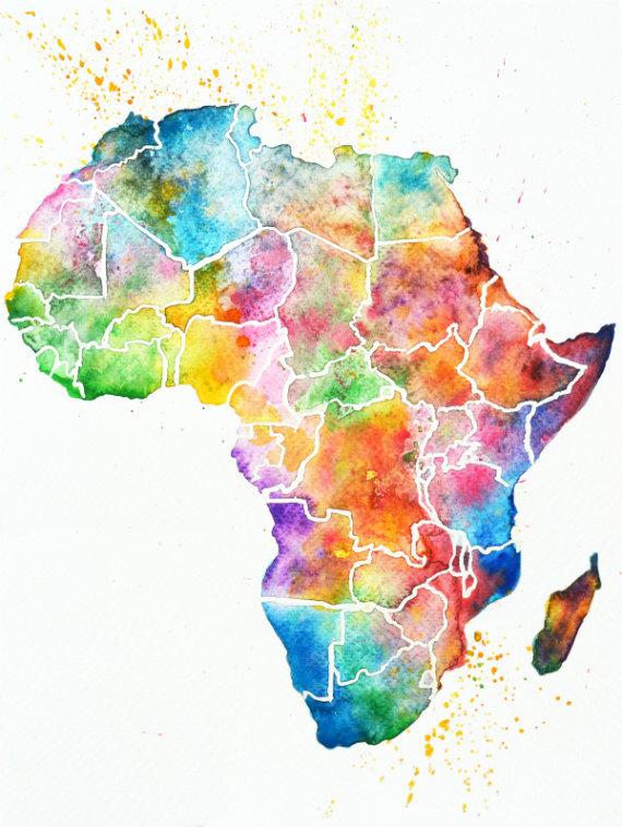 アフリカ地図の壁紙,世界,水彩絵の具,図,地図,アート
