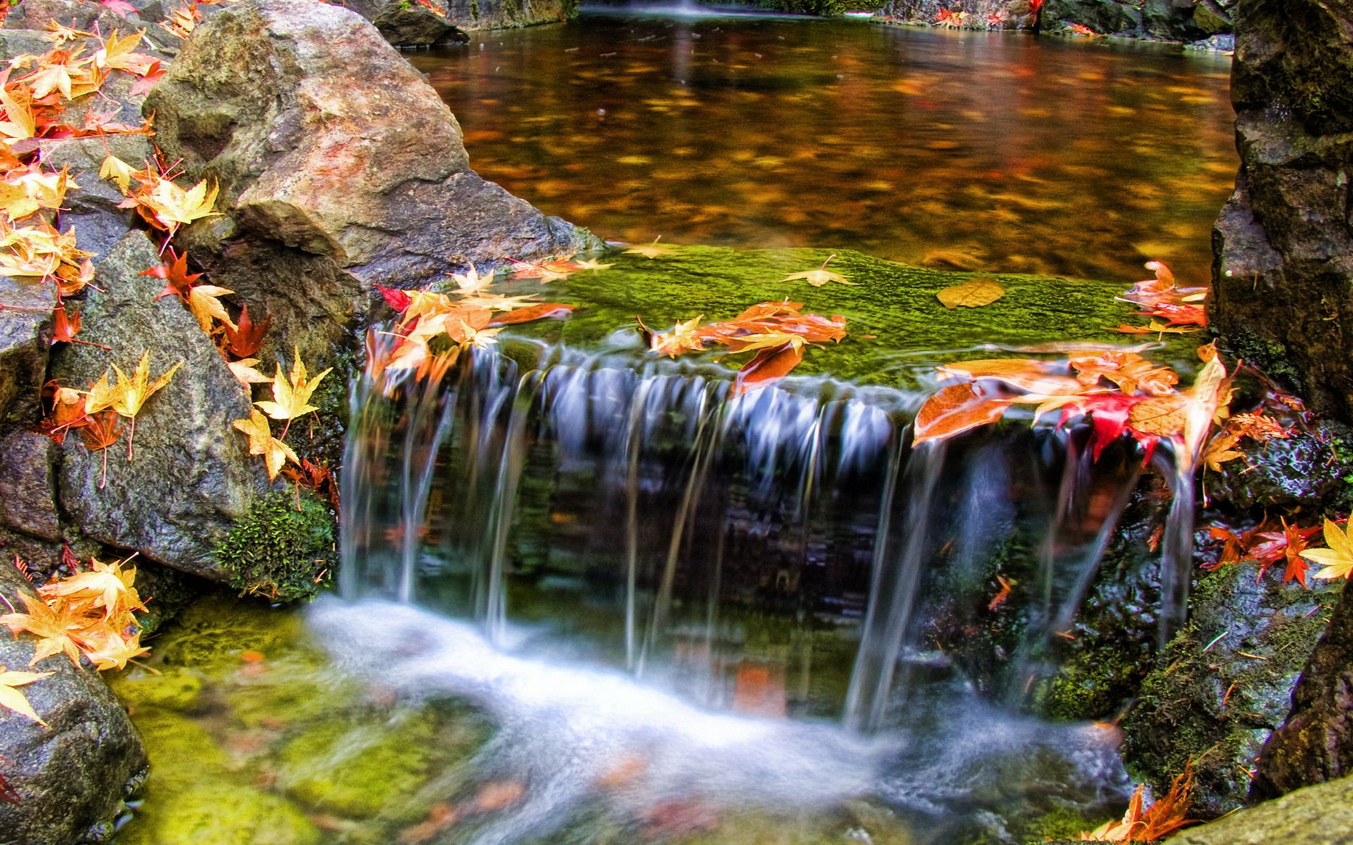 fond d'écran 3d cascade téléchargement gratuit,plan d'eau,cascade,paysage naturel,la nature,ressources en eau