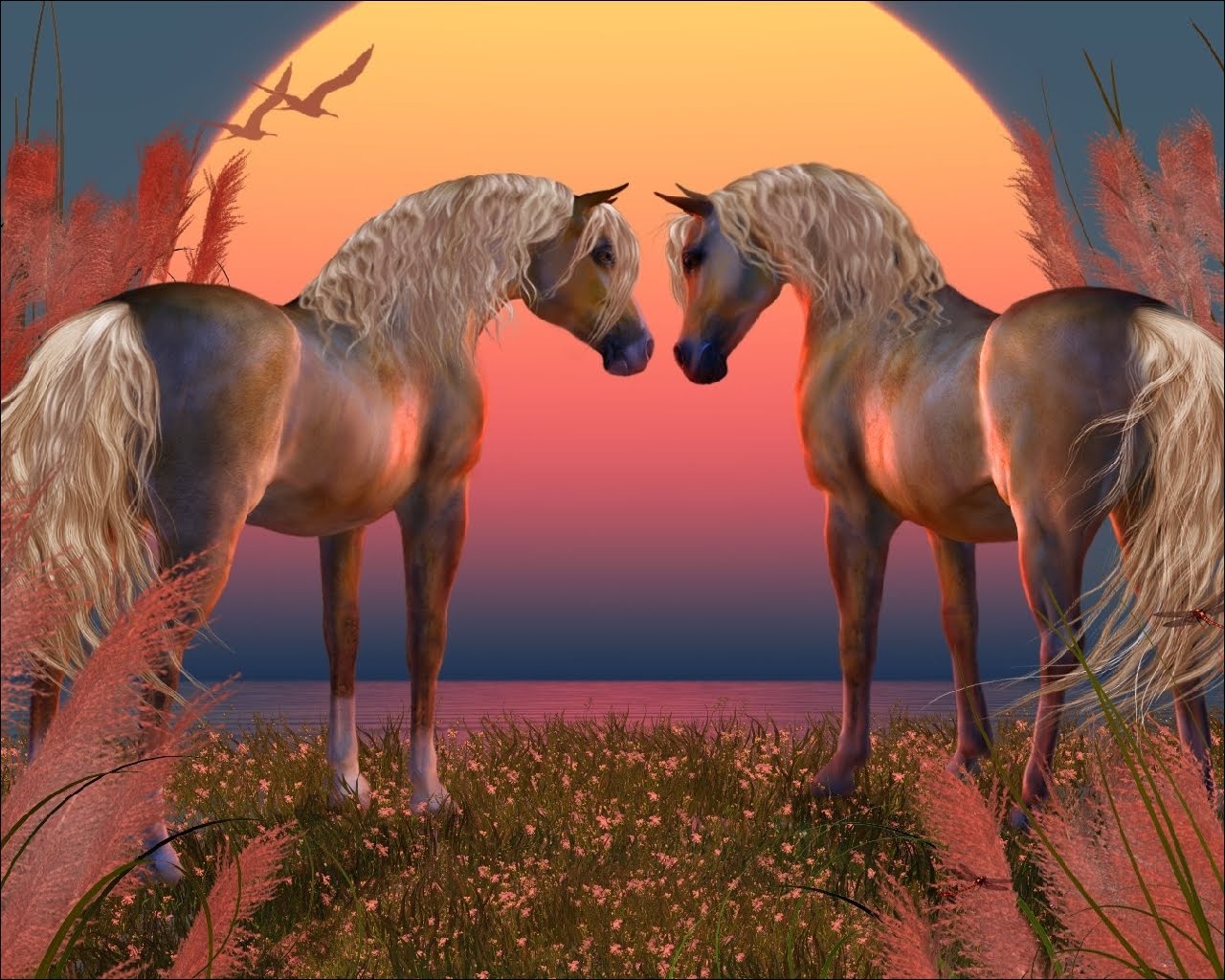 3d horse wallpaper,horse,stallion,mane,wildlife,mustang horse