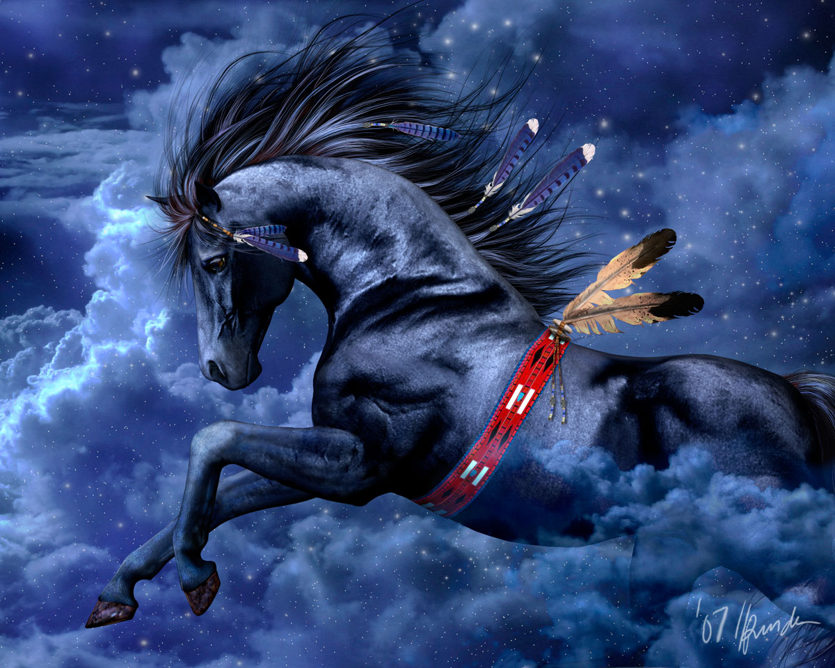 3d horse wallpaper,horse,sky,stallion,mythology,fictional character