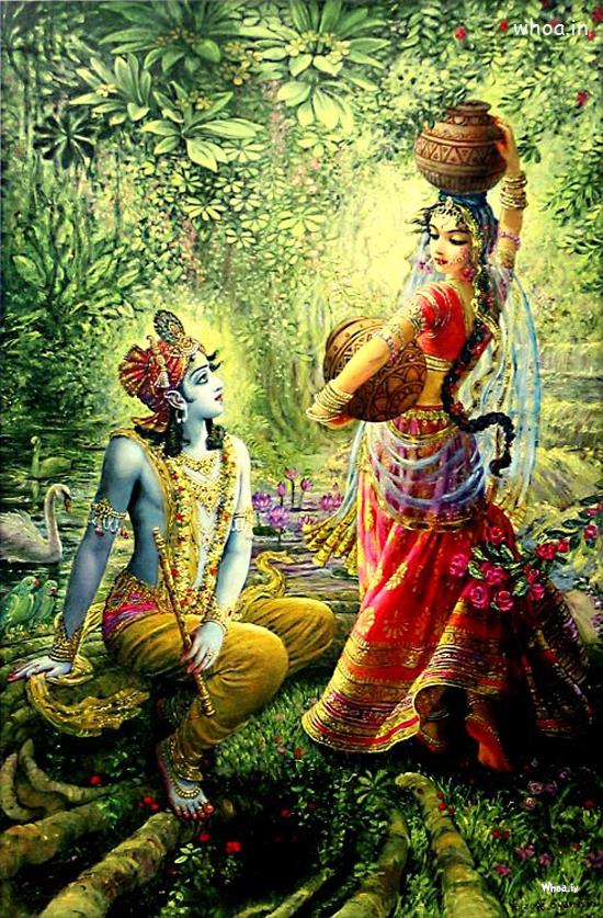 kanha wallpaper,arte,ilustración,mitología,pintura,bosque