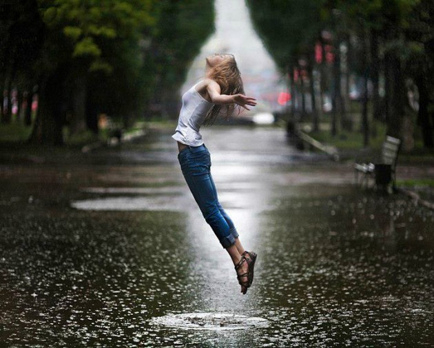 girl in rain wallpaper,water,nature,beauty,tree,rain
