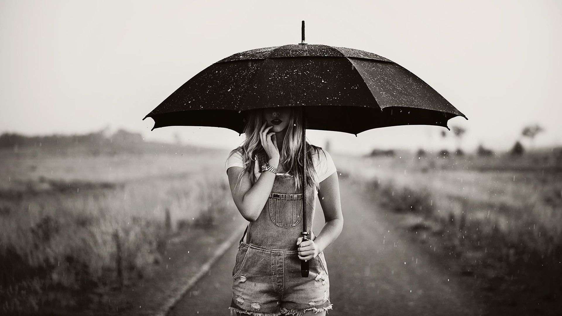 sad rain wallpaper,umbrella,photograph,white,black,black and white