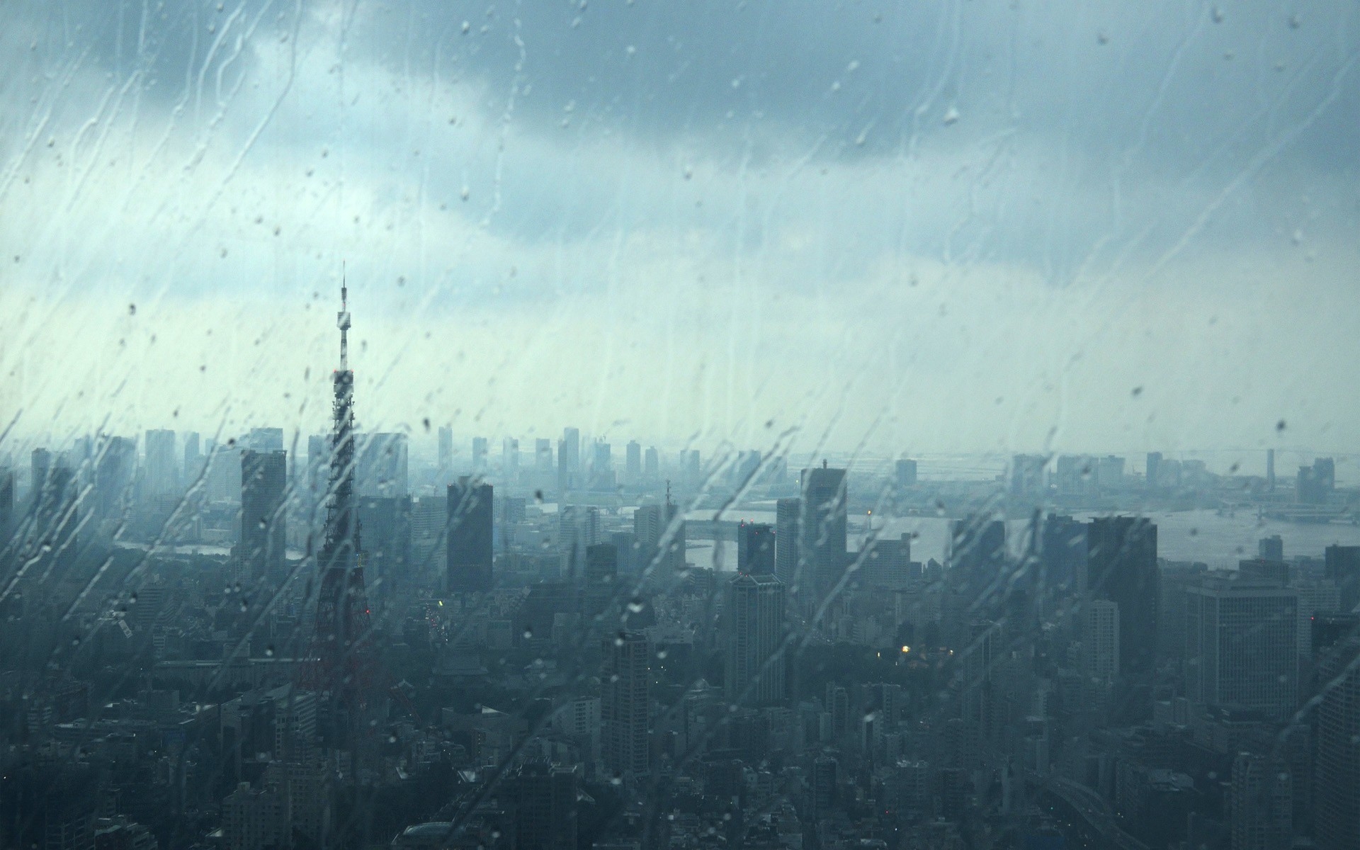 fondo de pantalla de ciudad lluviosa,cielo,área metropolitana,área urbana,azul,ciudad