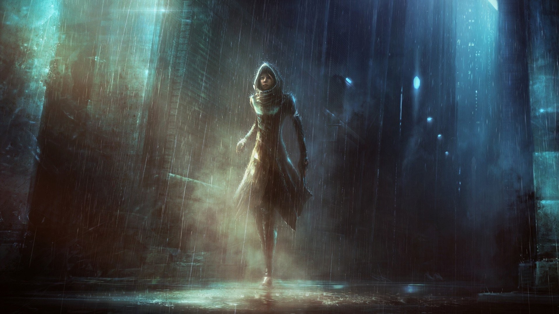 rain animated wallpaper,darkness,cg artwork,photography,space,digital compositing