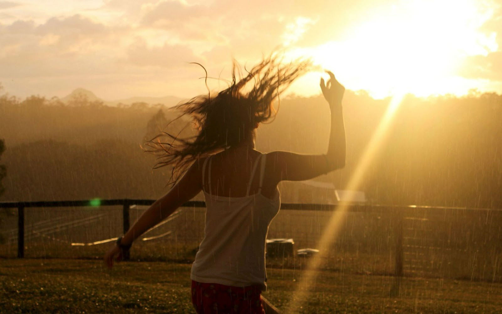 rain couple wallpaper,people in nature,sky,backlighting,sunlight,light