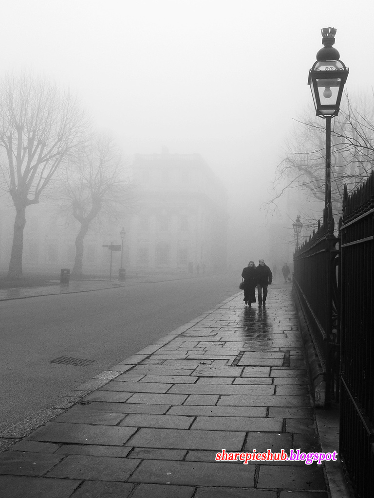 rainy wallpaper with couple,fog,mist,atmospheric phenomenon,black and white,sky