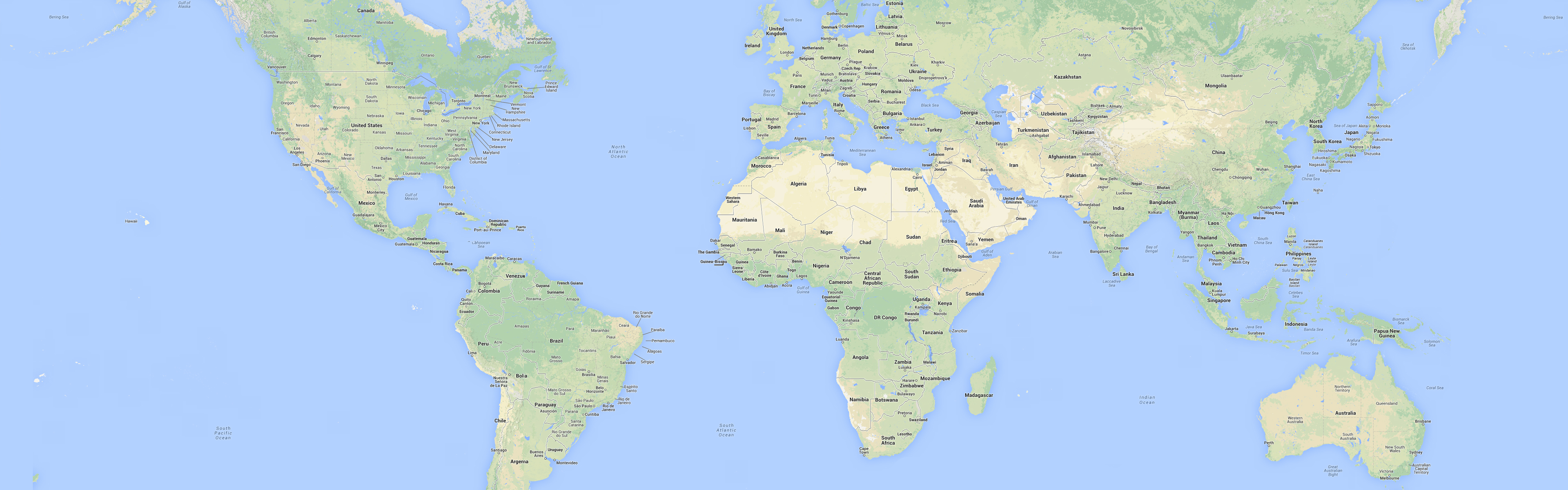 fondo de pantalla 3360x1050,mapa,atlas,mundo
