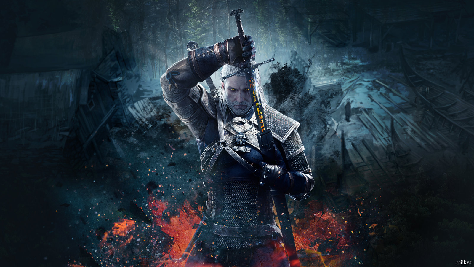 witcher 3 hd wallpaper,action adventure game,pc game,darkness,movie,games