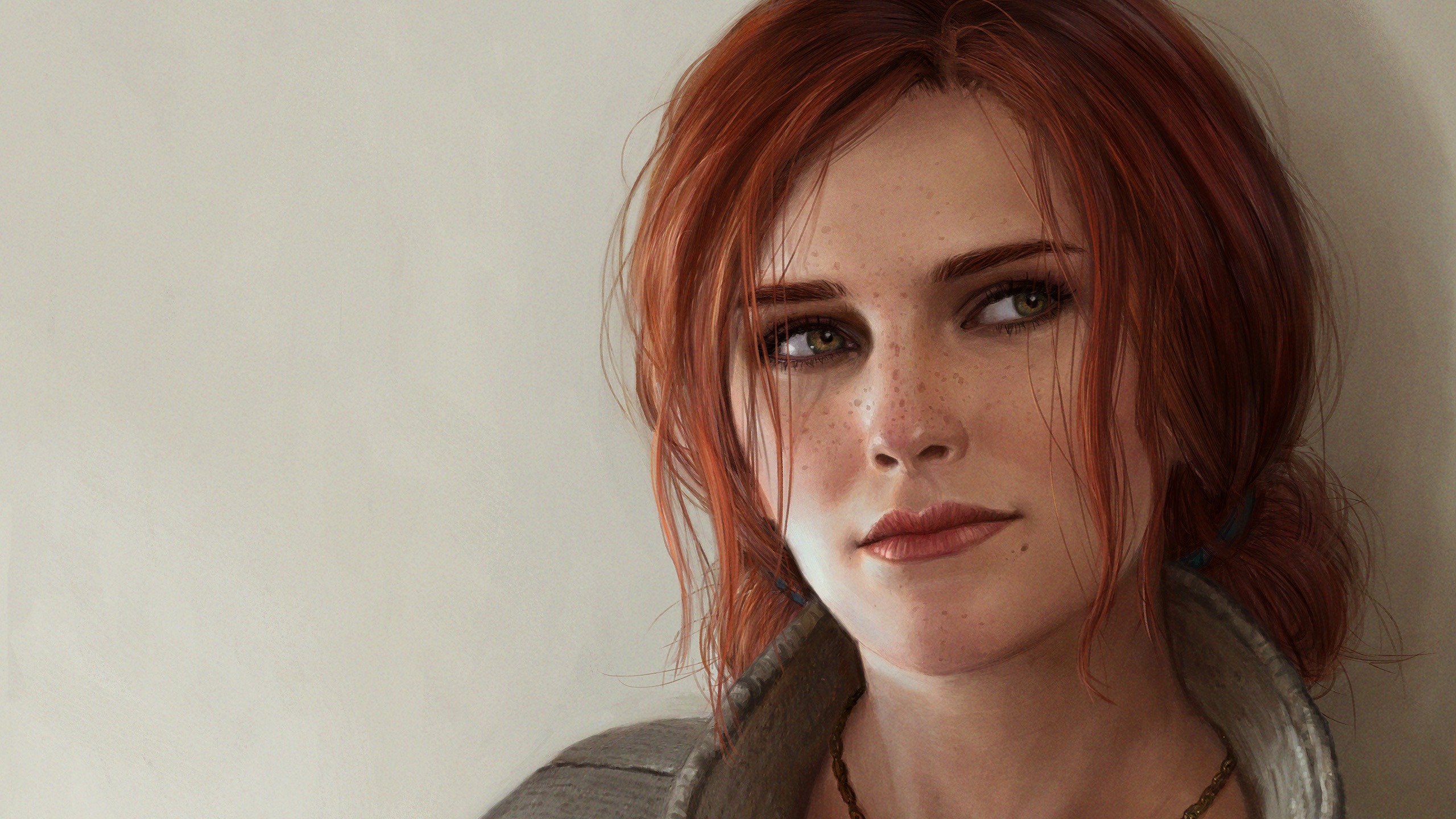 triss wallpaper,face,hair,eyebrow,lip,hairstyle