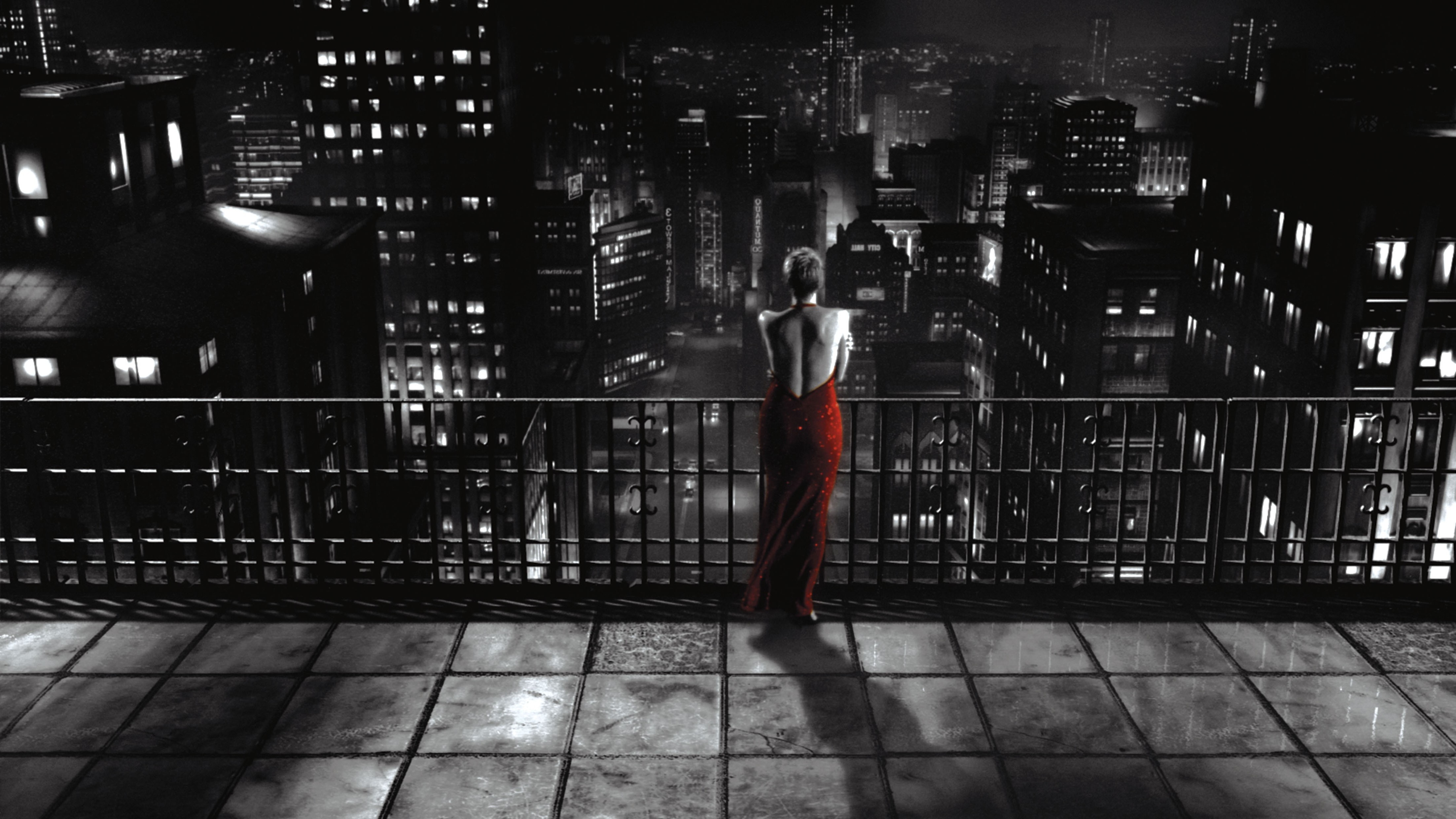 fondo de pantalla de sin city,hombre murciélago,oscuridad,ciudad,en blanco y negro,personaje de ficción