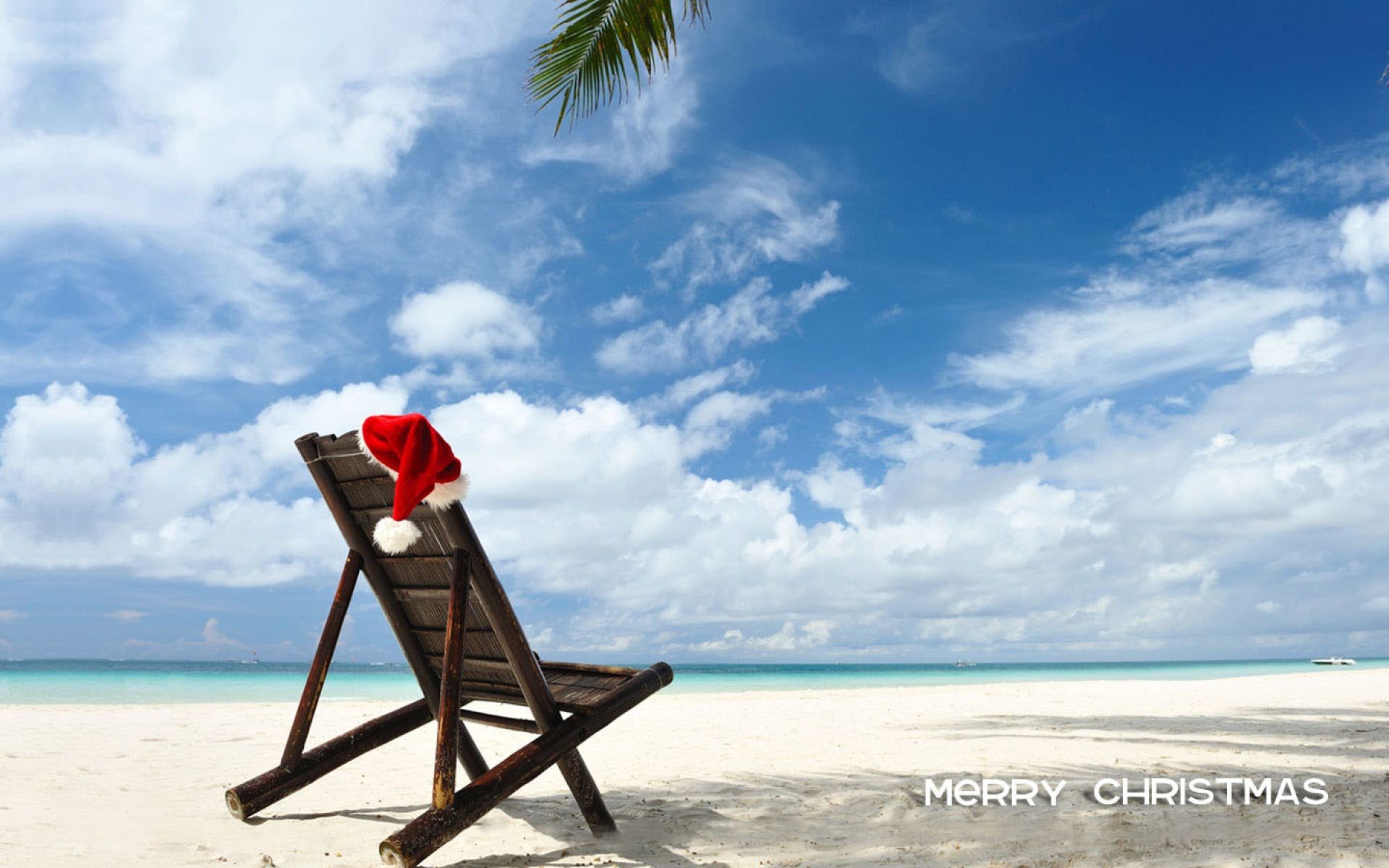 クリスマスビーチの壁紙,休暇,空,海洋,カリブ海,海