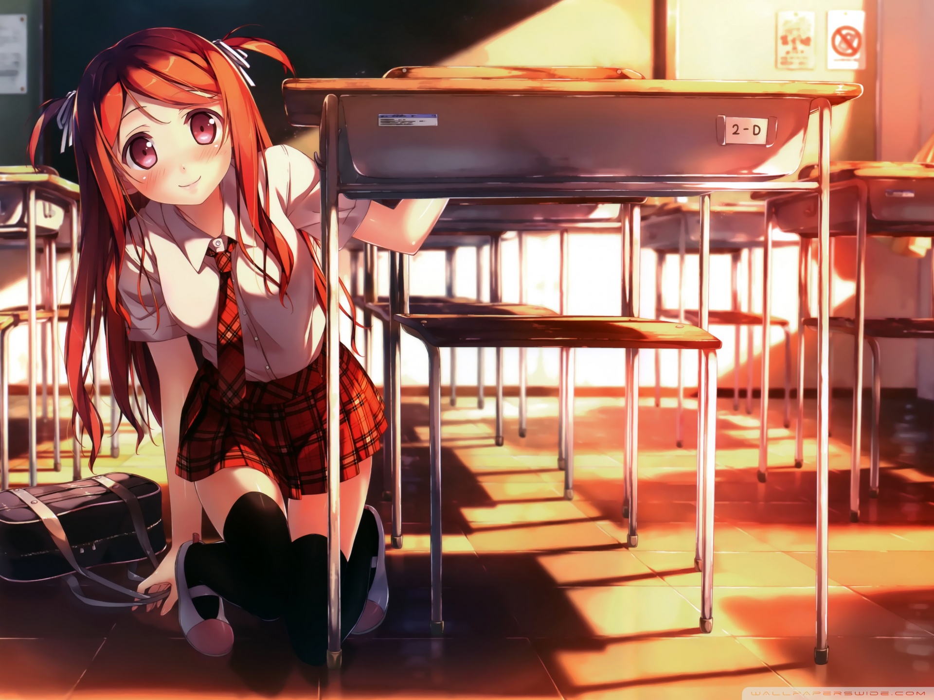 anime schule wallpaper,anime,karikatur,schwarzes haar,braune haare,cg kunstwerk