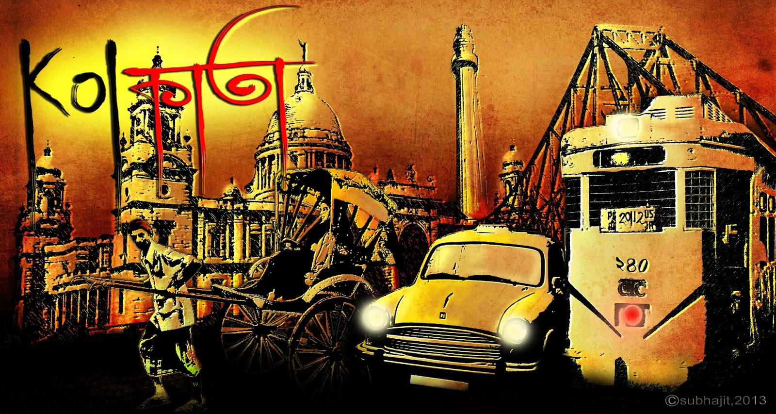 City Of Joy Kolkata Poster WallpaperUse