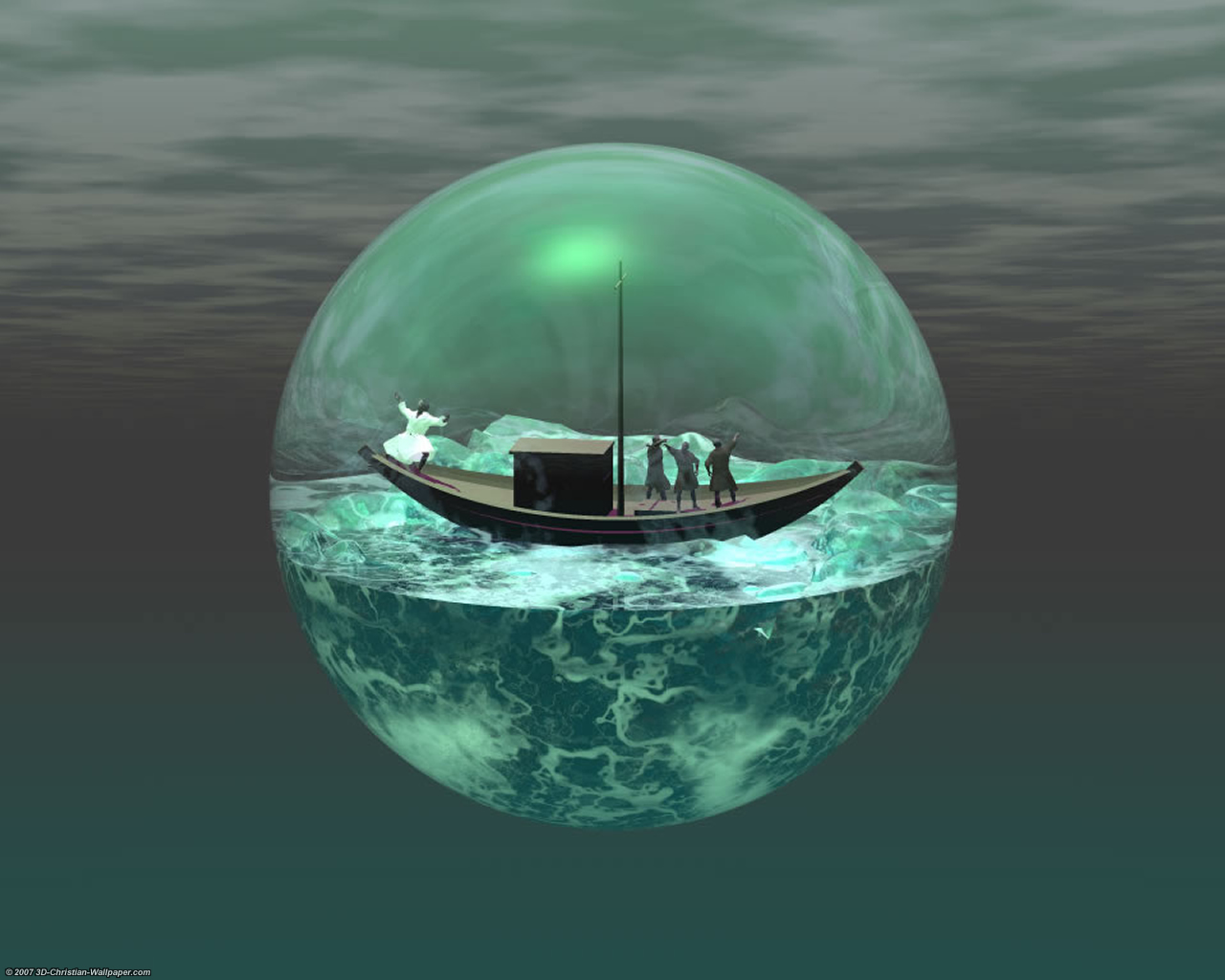 papel pintado cristiano 3d,agua,esfera,verde,recursos hídricos,mar