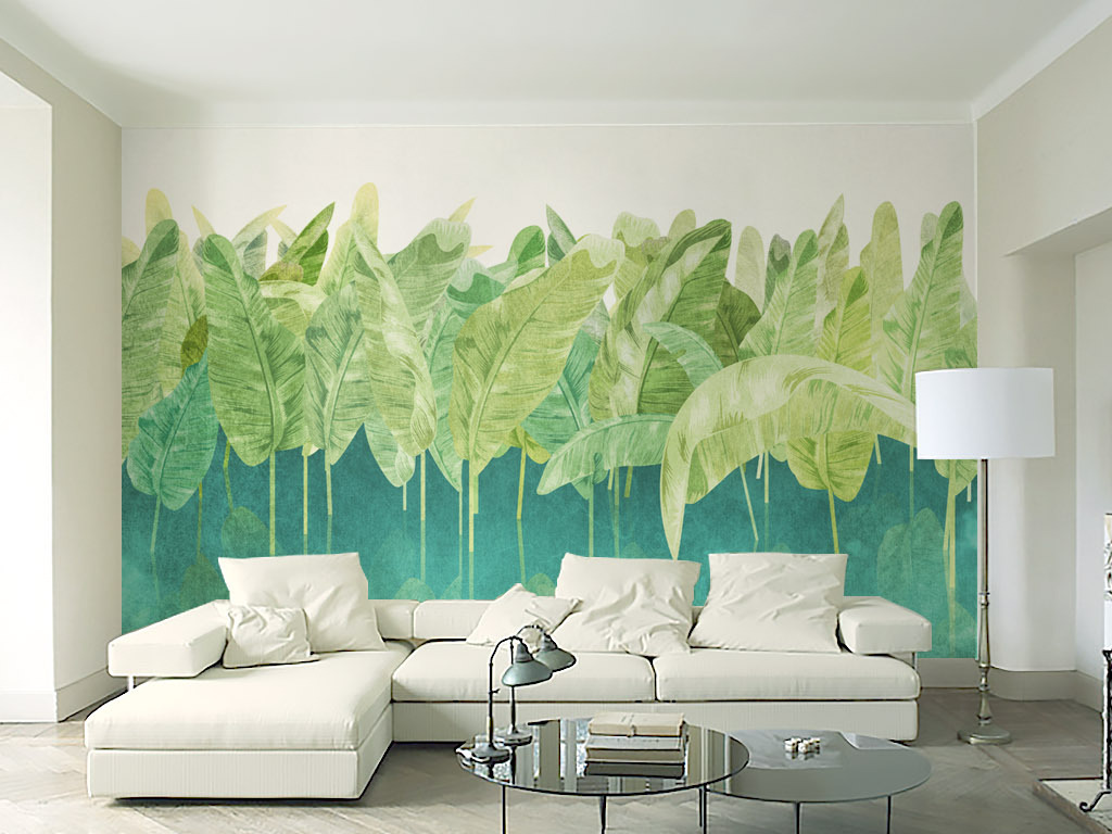 하이데라바드 벽지,초록,거실,잎,방,벽
