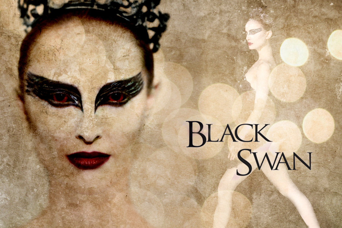 black swan wallpaper,head,beauty,font,illustration,art