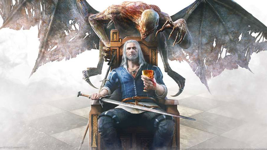 the witcher 3 sangre y vino fondo de pantalla,arte,escultura,mitología,ilustración,personaje de ficción