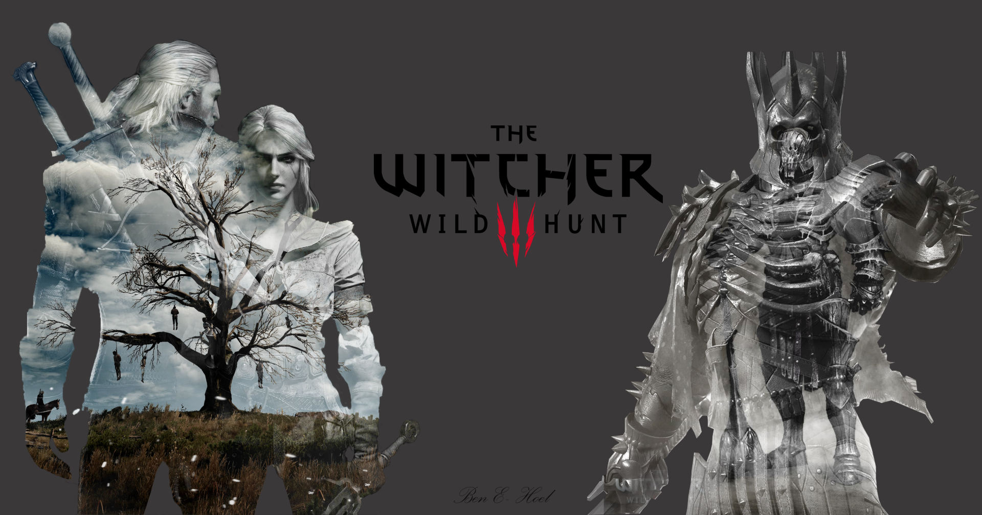 the witcher 3 sangre y vino fondo de pantalla,personaje de ficción,hombre murciélago,superhéroe,diseño gráfico,composición digital