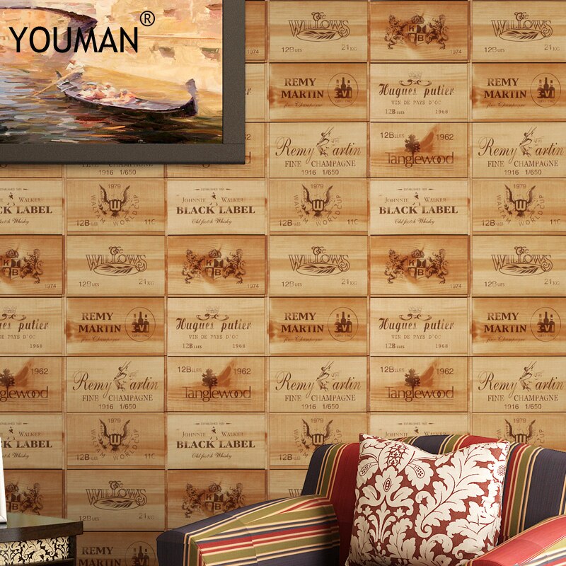 Wooden Wine Box Wall- WallpaperUse