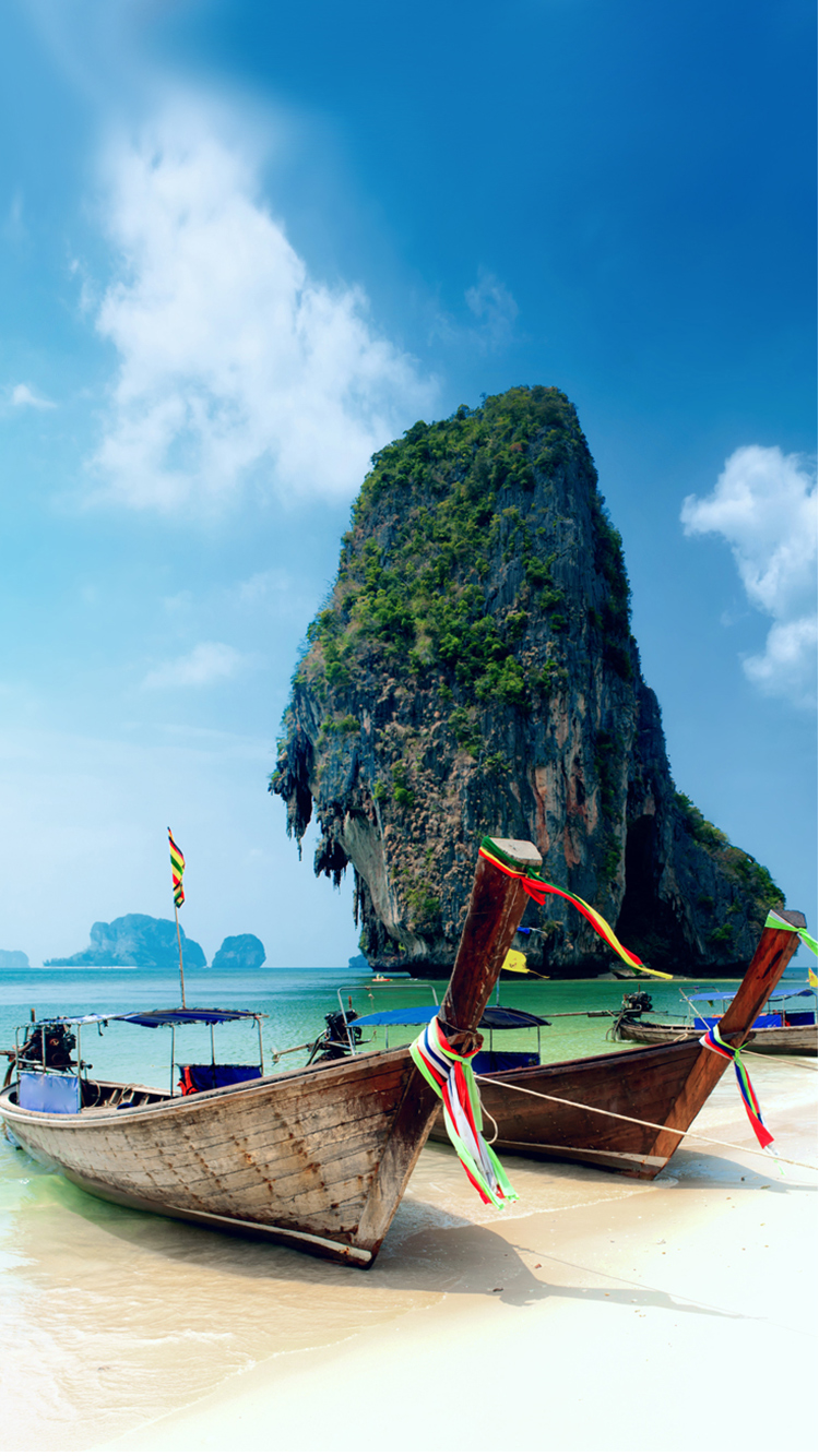 thailand iphone wallpaper,long tail boat,water transportation,boat,speedboat,tropics