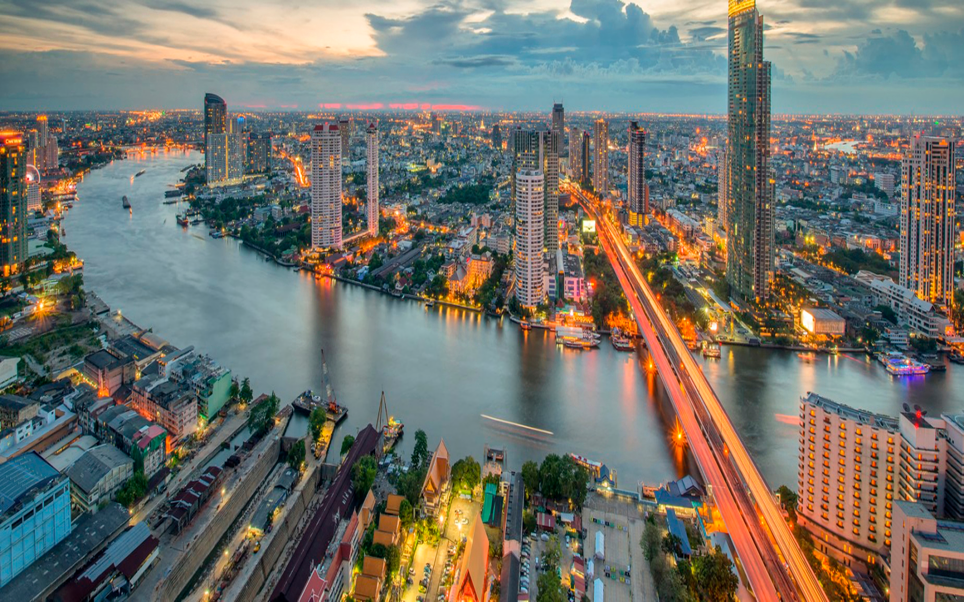bangkok wallpaper hd,paesaggio urbano,area metropolitana,città,area urbana,cielo
