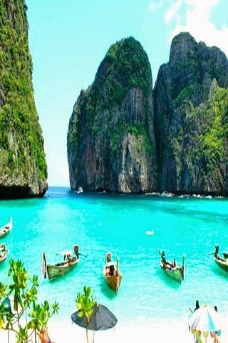 tailandia fondo de pantalla para iphone,cuerpo de agua,paisaje natural,naturaleza,bahía,turismo