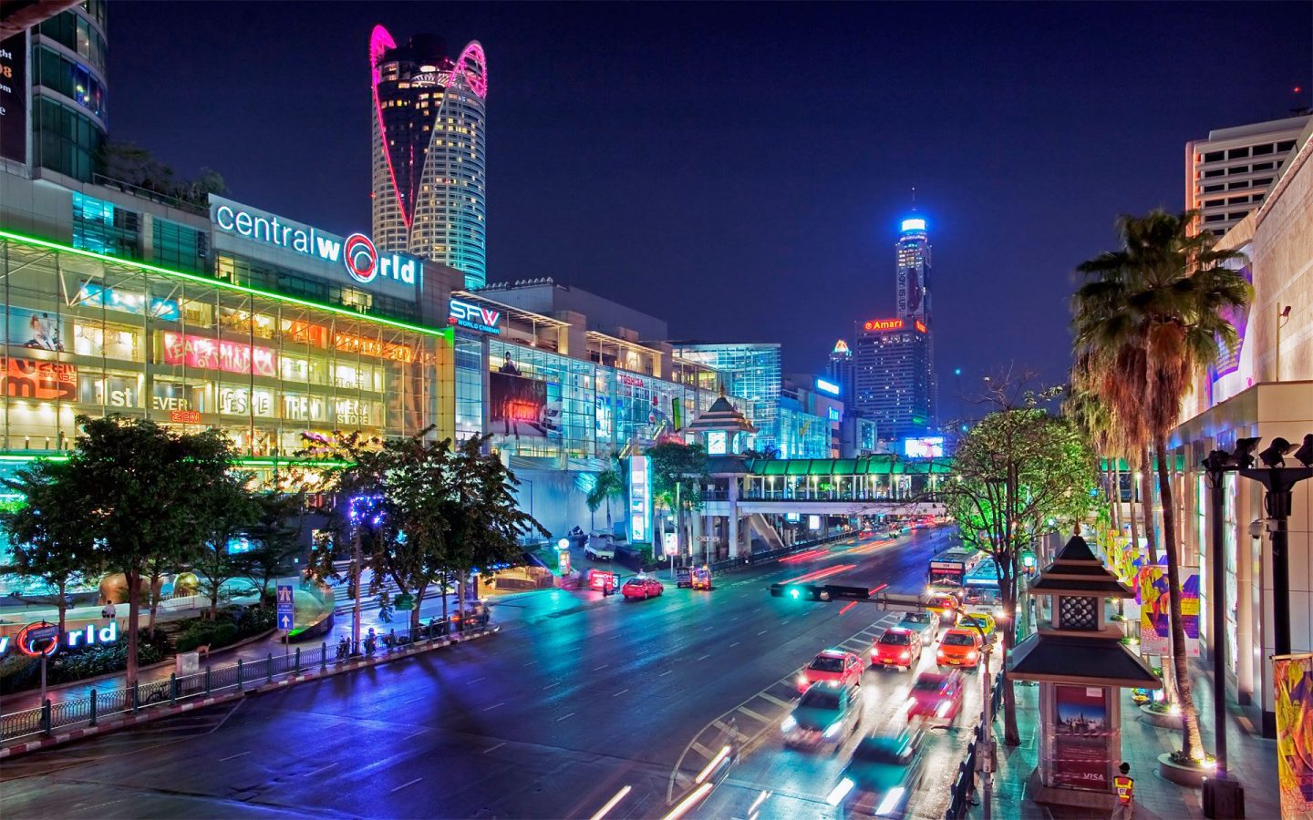 bangkok fond d'écran hd,zone métropolitaine,ville,zone urbaine,paysage urbain,nuit